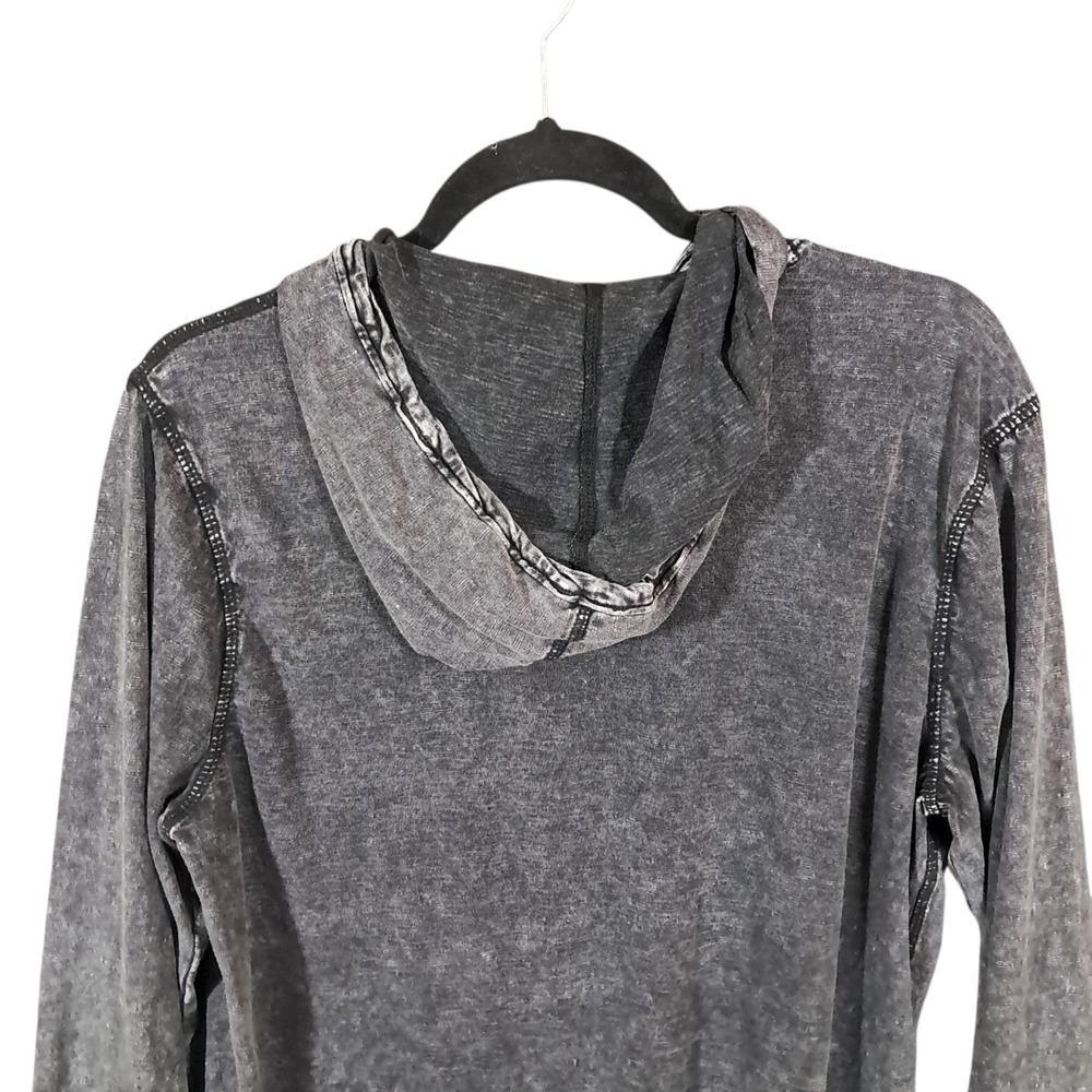 Lucky Brand Sugar Magic Long Sleeve Henley Neck T Shirt Mens Medium Washed Black - Picture 5 of 9